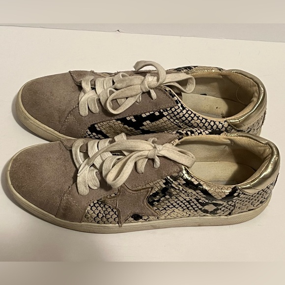 Steve Madden Amalfi Women's Metallic Python Snake Star Sneakers - Picture 10 of 14